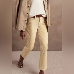 Banana Republic Yellow High Rise Ankle Jeans